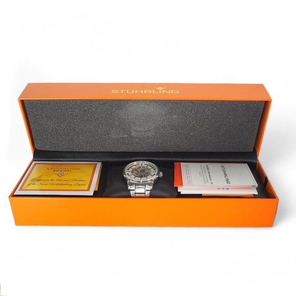 Stuhrling Original Winchester Pro Skeleton Dial Classic Mechanical Watch 394.331 - Picture 1 of 12